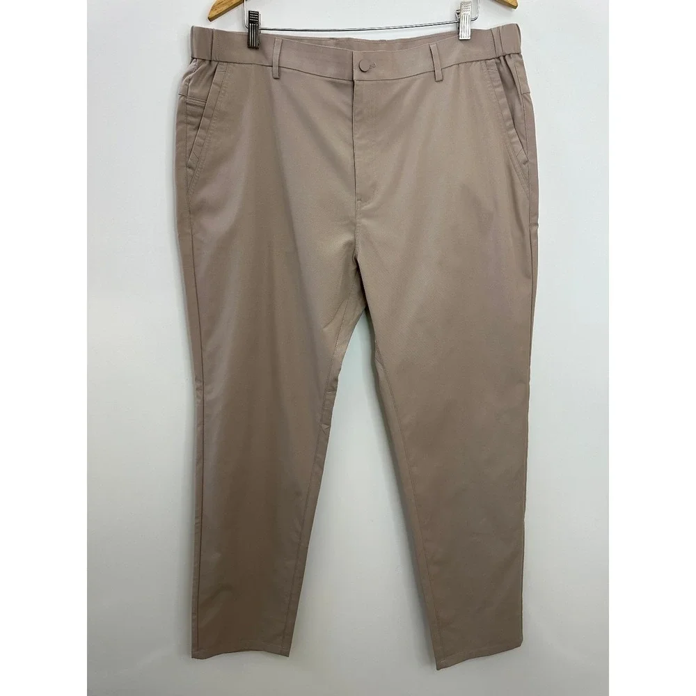 Jack Archer Jetsetter Tech Pants 38 x 32 Oak Khaki Straight Fit Performance Golf - Picture 2 of 11